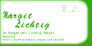 margit lichtig business card